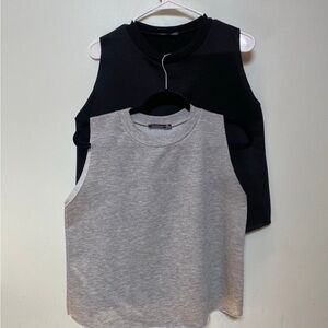 Boohoo Black and Gray Muscle Tees